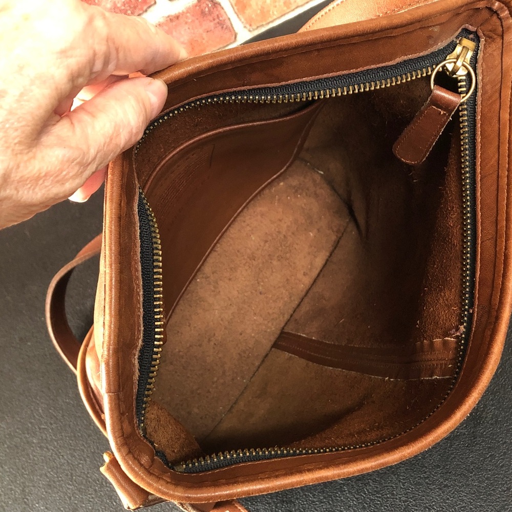 Vintage Coach Bleeker Feeder Bucket Bag British Tan Crossbody Shoulder - Picture 12 of 15